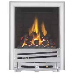 Focal Point Horizon Chrome Rotary Control Inset Gas Full Depth Fire