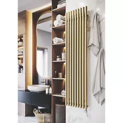 Terma Rolo Wall-Mounted Smart Designer Radiator Brass 1000W -Underfloor Heating Sales 122RH A2