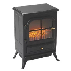 Black Electric Stove Fire 8 Black Electric Stove Fire -Underfloor Heating Sales 1499P A3