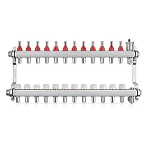 JG Underfloor 12 Port LowFit Underfloor Heating Manifold Brushed Steel 3 JG Underfloor 12 Port LowFit Underfloor Heating Manifold Brushed Steel