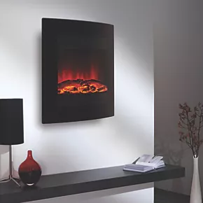 Focal Point Ebony Black Remote Control Wall-Mounted Electric Fire 5 Focal Point Ebony Black Remote Control Wall-Mounted Electric Fire - Image 3