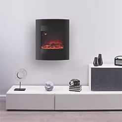 Focal Point Ebony Black Remote Control Wall-Mounted Electric Fire 13 Focal Point Ebony Black Remote Control Wall-Mounted Electric Fire -Underfloor Heating Sales 1790G A5