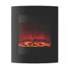 Focal Point Ebony Black Remote Control Wall-Mounted Electric Fire -Underfloor Heating Sales 1790G P