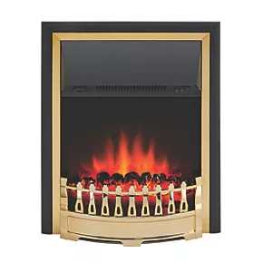Glen Crofton Brass Switch Control Plug-In Electric Inset Fire 4 Glen Crofton Brass Switch Control Plug-In Electric Inset Fire - Image 2