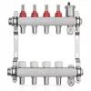 JG Underfloor 4 Port LowFit Underfloor Heating Manifold Brushed Steel 2 JG Underfloor 4 Port LowFit Underfloor Heating Manifold Brushed Steel -Underfloor Heating Sales 264TY P