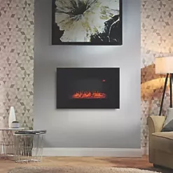 Focal Point Charmouth Black Remote Control Wall-Mounted Electric Fire 13 Focal Point Charmouth Black Remote Control Wall-Mounted Electric Fire -Underfloor Heating Sales 2811G A5