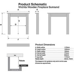 Focal Point Wichita Fire Surround Walnut Veneer 7 Focal Point Wichita Fire Surround Walnut Veneer -Underfloor Heating Sales 2819G A2