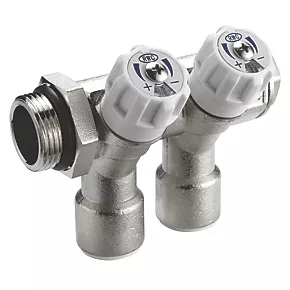 Reliance Valves 2-Port Potable Water Manifold 15mm x ¾" 3 Reliance Valves 2-Port Potable Water Manifold 15mm x ¾"