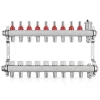 JG Underfloor 9 Port LowFit Underfloor Heating Manifold Brushed Steel 1 JG Underfloor 9 Port LowFit Underfloor Heating Manifold Brushed Steel -Underfloor Heating Sales 405TY P