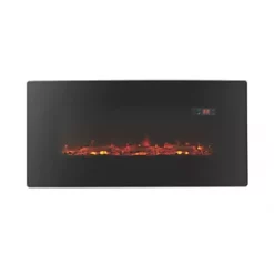 Focal Point Pasadena Black Remote Control Wall-Mounted Electric Fire