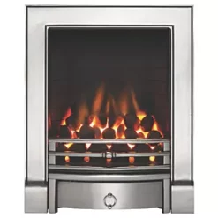 Focal Point Soho Chrome Rotary Control Inset Gas Full Depth Fire