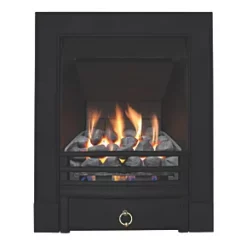 Focal Point Soho Black Rotary Control Inset Gas Multiflue Fire