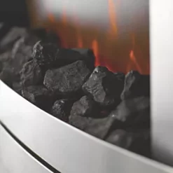 Focal Point Lulworth Stainless Steel Switch Control Inset Electric Fire -Underfloor Heating Sales 51436 A3