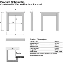Focal Point Charlottesville Fire Surround Oak Veneer 9 Focal Point Charlottesville Fire Surround Oak Veneer -Underfloor Heating Sales 6025G A2