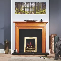 Focal Point Charlottesville Fire Surround Oak Veneer 10 Focal Point Charlottesville Fire Surround Oak Veneer -Underfloor Heating Sales 6025G A3