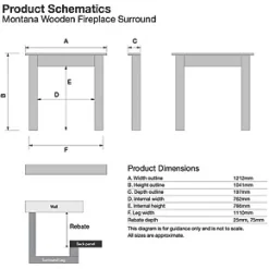 Focal Point Montana Fire Surround White 7 Focal Point Montana Fire Surround White -Underfloor Heating Sales 621HR A2