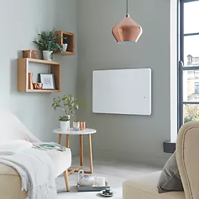 Towelrads Vetro Electric Glass Infrared Designer Radiator 600 x 800mm White 2047BTU 3 Towelrads Vetro Electric Glass Infrared Designer Radiator 600 x 800mm White 2047BTU