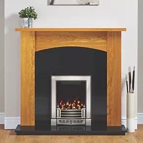 Focal Point Nebraska Fire Surround Oak Veneer 4 Focal Point Nebraska Fire Surround Oak Veneer - Image 2