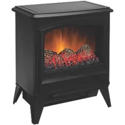 Dimplex Casper Black Electric Stove with Built-In Fan Heater -Underfloor Heating Sales 724FV A2