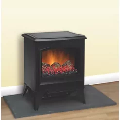 Dimplex Casper Black Electric Stove with Built-In Fan Heater -Underfloor Heating Sales 724FV A3