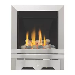 Focal Point Lulworth Stainless Steel Rotary Control Inset Gas Multiflue Fire