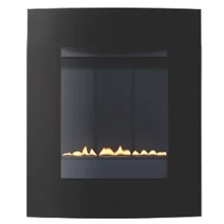 Focal Point Ebony Black Rotary Control Gas Wall-Mounted Flueless Fire