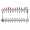 JG Underfloor 10 Port LowFit Underfloor Heating Manifold Brushed Steel 1 JG Underfloor 10 Port LowFit Underfloor Heating Manifold Brushed Steel -Underfloor Heating Sales 815TY P