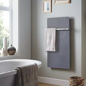 Towelrads Vetro Stone Electric Glass Infrared Designer Radiator 500 x 1000mm Slate Grey 2388BTU 4 Towelrads Vetro Stone Electric Glass Infrared Designer Radiator 500 x 1000mm Slate Grey 2388BTU - Image 2
