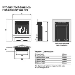 Focal Point Blenheim Brass Rotary Control Inset Gas High Efficiency Fire 11 Focal Point Blenheim Brass Rotary Control Inset Gas High Efficiency Fire -Underfloor Heating Sales 84041 A3