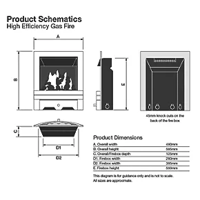 Focal Point Blenheim Brass Rotary Control Inset Gas High Efficiency Fire 6 Focal Point Blenheim Brass Rotary Control Inset Gas High Efficiency Fire - Image 4