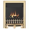 Focal Point Blenheim Brass Rotary Control Inset Gas High Efficiency Fire -Underfloor Heating Sales 84041 P