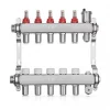 JG Underfloor 5 Port Underfloor Heating Manifold Brushed Steel 2 JG Underfloor 5 Port Underfloor Heating Manifold Brushed Steel -Underfloor Heating Sales 842TY P