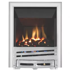 Focal Point Horizon Chrome Rotary Control Inset Gas High Efficiency Fire