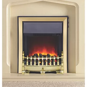 Be Modern Fazer Black / Brass Switch Control Inset Electric Fire 4 Be Modern Fazer Black / Brass Switch Control Inset Electric Fire - Image 2
