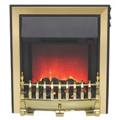 Be Modern Fazer Black / Brass Switch Control Inset Electric Fire
