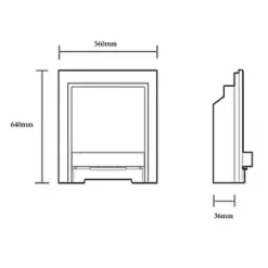 Be Modern Comet Black / Brass Switch Control Inset Electric Fire -Underfloor Heating Sales 86393 A2
