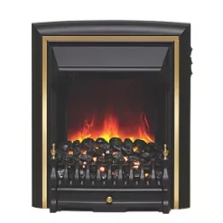 Be Modern Comet Black / Brass Switch Control Inset Electric Fire