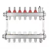 JG Underfloor 6 Port LowFit Underfloor Heating Manifold Brushed Steel 2 JG Underfloor 6 Port LowFit Underfloor Heating Manifold Brushed Steel -Underfloor Heating Sales 877TY P
