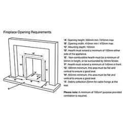 Focal Point Elysee Chrome Rotary Control Gas Inset Flueless Fire 12 Focal Point Elysee Chrome Rotary Control Gas Inset Flueless Fire -Underfloor Heating Sales 9411H A4