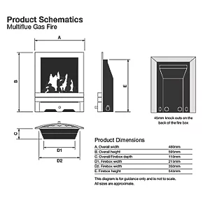 Focal Point Blenheim Brass Rotary Control Inset Gas Multiflue Fire 6 Focal Point Blenheim Brass Rotary Control Inset Gas Multiflue Fire - Image 4