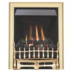 Focal Point Blenheim Brass Rotary Control Inset Gas Multiflue Fire