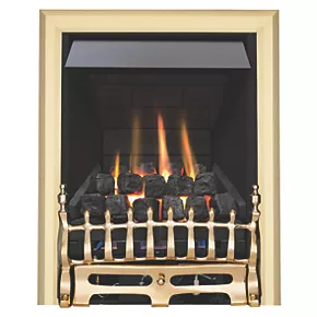 Focal Point Blenheim Brass Rotary Control Inset Gas Multiflue Fire 3 Focal Point Blenheim Brass Rotary Control Inset Gas Multiflue Fire