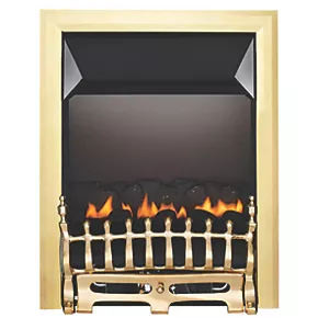 Focal Point Blenheim Brass Rotary Control Gas Inset Flueless Fire 3 Focal Point Blenheim Brass Rotary Control Gas Inset Flueless Fire