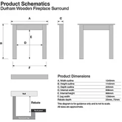 Focal Point Durham Fire Surround Pine 7 Focal Point Durham Fire Surround Pine -Underfloor Heating Sales 9890G A2